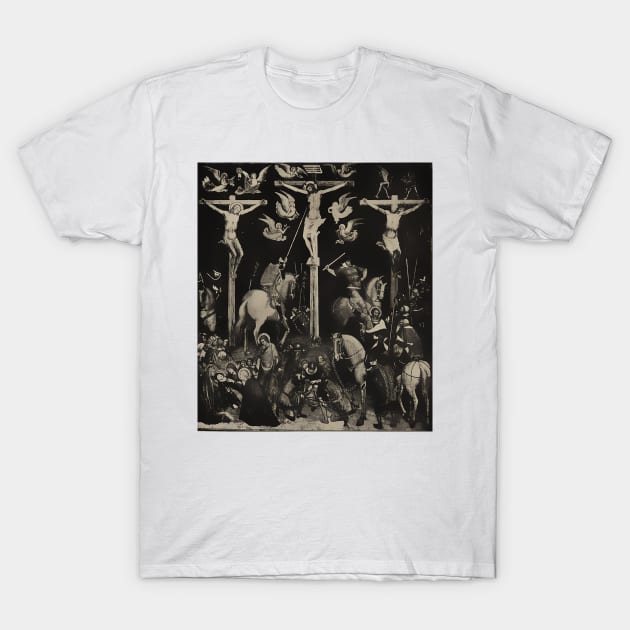 Calvary Crucifixion of Jesus Christ T-Shirt by Marccelus
